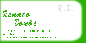 renato dombi business card